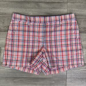 Ann Taylor Loft Plaid Seersucker 4" Inseam The Riviera Shorts MultiColor sz 4